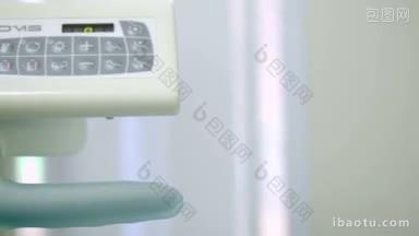 近距离拍摄<strong>牙医</strong>室的特殊医疗设备现代技术和医疗保健